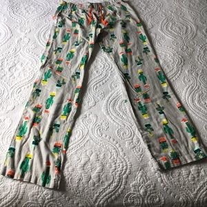 Flannel pajama pants.